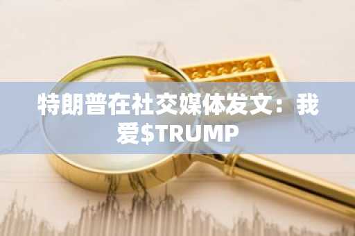 特朗普在社交媒体发文：我爱$TRUMP