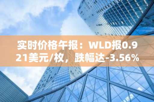 实时价格午报：WLD报0.921美元/枚，跌幅达-3.56%