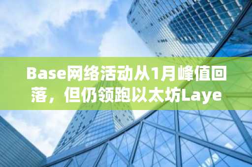Base网络活动从1月峰值回落，但仍领跑以太坊Layer2