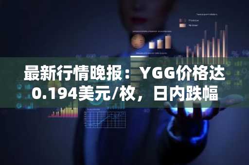 最新行情晚报：YGG价格达0.194美元/枚，日内跌幅-3.00%