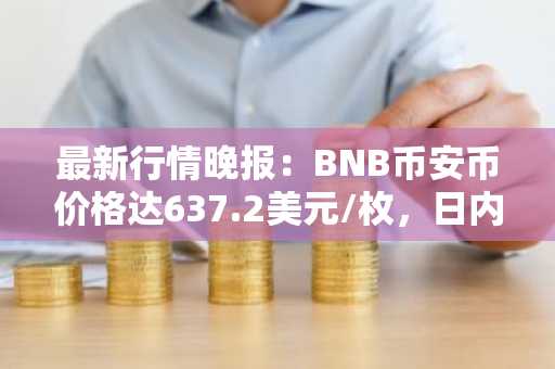 最新行情晚报：BNB币安币价格达637.2美元/枚，日内涨幅1.03%