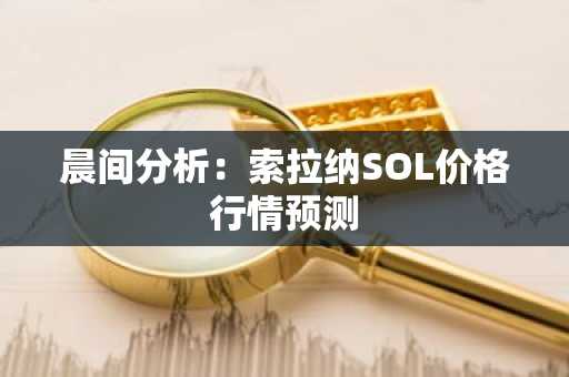 晨间分析：索拉纳SOL价格行情预测