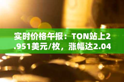 实时价格午报：TON站上2.951美元/枚，涨幅达2.04%