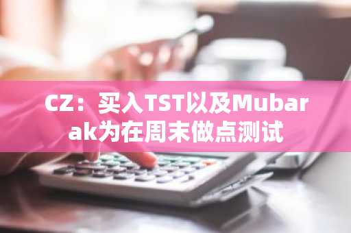 CZ：买入TST以及Mubarak为在周末做点测试
