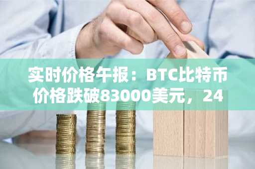 实时价格午报：BTC比特币价格跌破83000美元，24小时涨1.591%