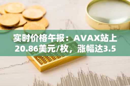 实时价格午报：AVAX站上20.86美元/枚，涨幅达3.52%