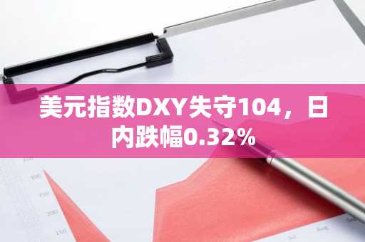 美元指数DXY失守104，日内跌幅0.32%