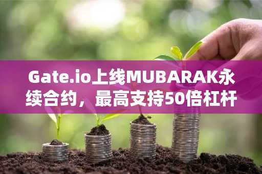 Gate.io上线MUBARAK永续合约，最高支持50倍杠杆