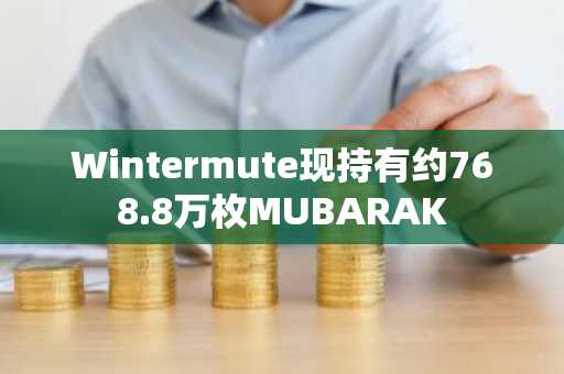 Wintermute现持有约768.8万枚MUBARAK