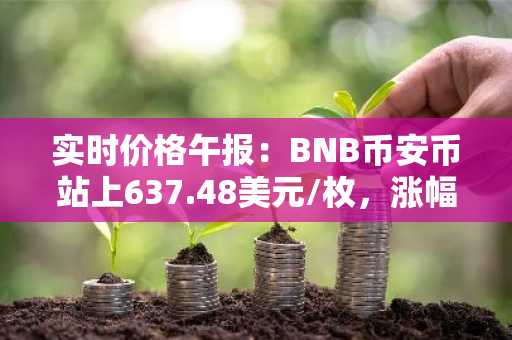 实时价格午报：BNB币安币站上637.48美元/枚，涨幅达1.01%