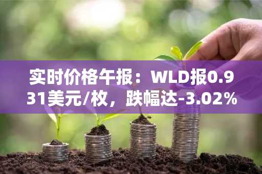 实时价格午报：WLD报0.931美元/枚，跌幅达-3.02%