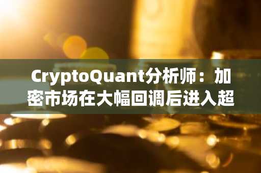CryptoQuant分析师：加密市场在大幅回调后进入超卖区间