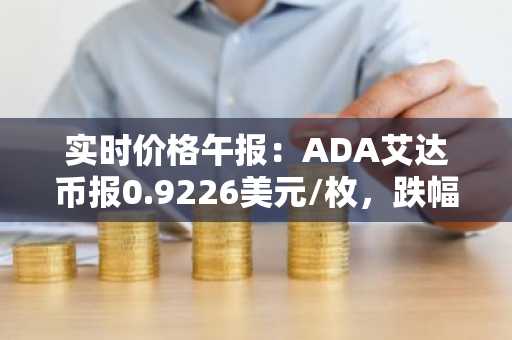 实时价格午报：ADA艾达币报0.9226美元/枚，跌幅达-3.51%