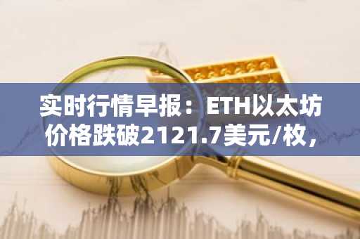 实时行情早报：ETH以太坊价格跌破2121.7美元/枚，日内跌-1.00%