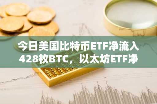 今日美国比特币ETF净流入428枚BTC，以太坊ETF净流出11444枚ETH