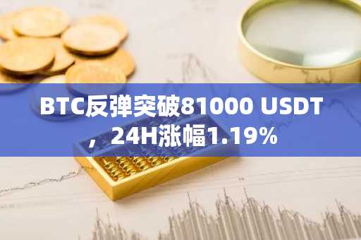 BTC反弹突破81000 USDT，24H涨幅1.19%
