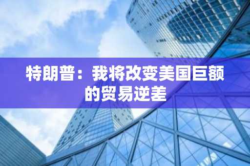 特朗普：我将改变美国巨额的贸易逆差