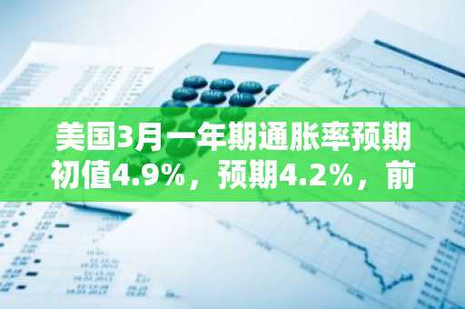 美国3月一年期通胀率预期初值4.9%，预期4.2%，前值4.30%