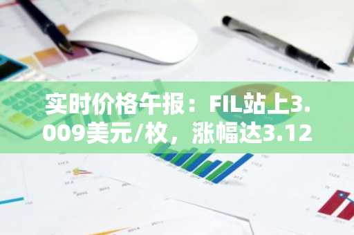 实时价格午报：FIL站上3.009美元/枚，涨幅达3.12%