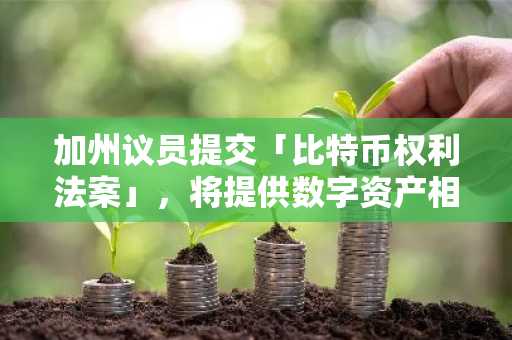 加州议员提交「比特币权利法案」，将提供数字资产相关权利保护
