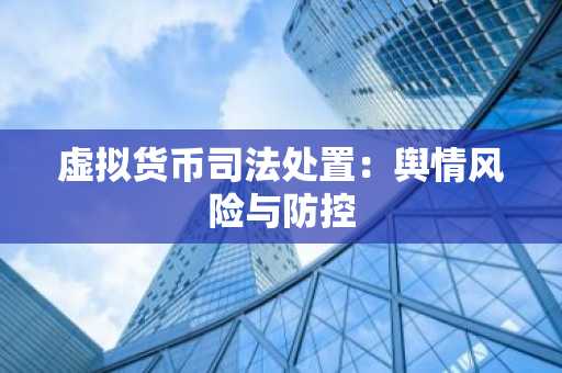 虚拟货币司法处置：舆情风险与防控