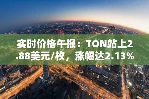 实时价格午报：TON站上2.88美元/枚，涨幅达2.13%