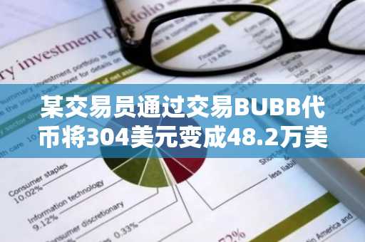 某交易员通过交易BUBB代币将304美元变成48.2万美元，回报率为1586倍