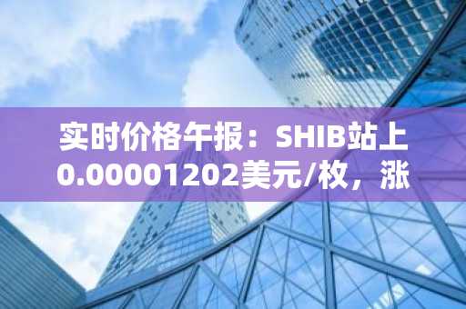 实时价格午报：SHIB站上0.00001202美元/枚，涨幅达2.04%