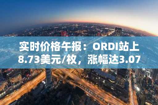实时价格午报：ORDI站上8.73美元/枚，涨幅达3.07%
