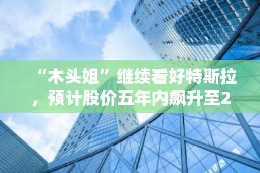 “木头姐”继续看好特斯拉，预计股价五年内飙升至2600美元