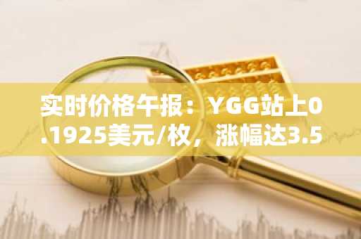 实时价格午报：YGG站上0.1925美元/枚，涨幅达3.55%