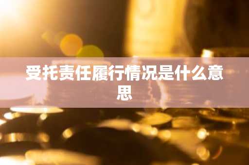 受托责任履行情况是什么意思