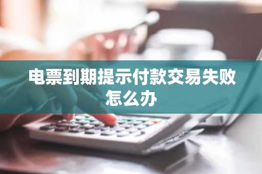 电票到期提示付款交易失败怎么办