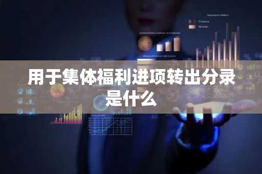 用于集体福利进项转出分录是什么