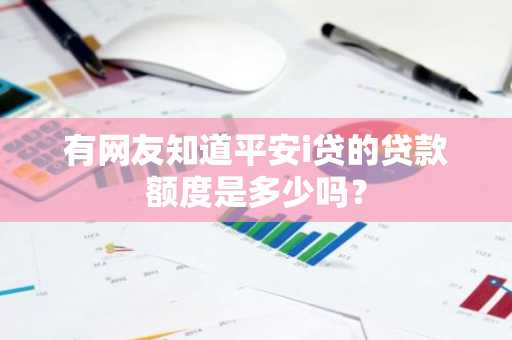 有网友知道平安i贷的贷款额度是多少吗？