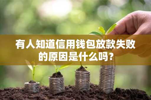 有人知道信用钱包放款失败的原因是什么吗？