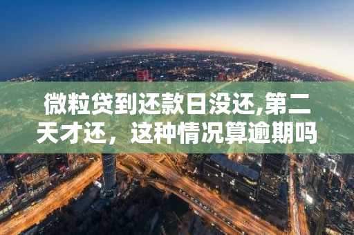 微粒贷到还款日没还,第二天才还，这种情况算逾期吗?