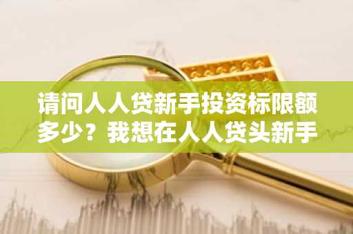 请问人人贷新手投资标限额多少？我想在人人贷头新手投资标。
