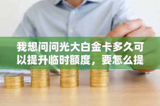 我想问问光大白金卡多久可以提升临时额度，要怎么提额？