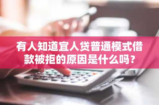 有人知道宜人贷普通模式借款被拒的原因是什么吗？