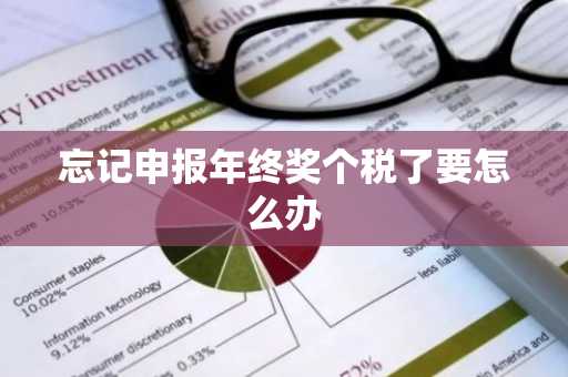 忘记申报年终奖个税了要怎么办