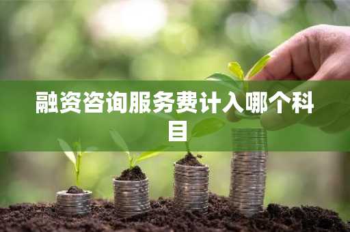 融资咨询服务费计入哪个科目