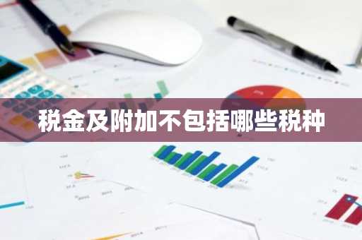 税金及附加不包括哪些税种