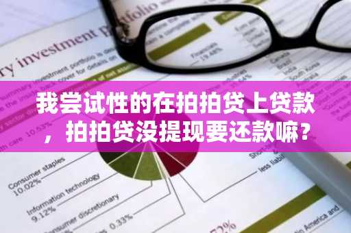 我尝试性的在拍拍贷上贷款，拍拍贷没提现要还款嘛？