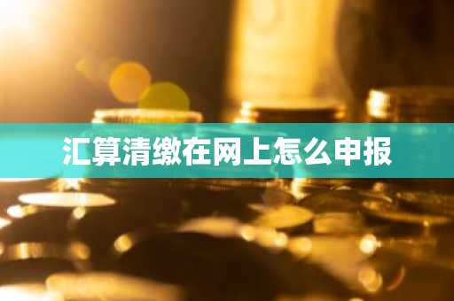 汇算清缴在网上怎么申报