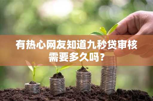 有热心网友知道九秒贷审核需要多久吗？