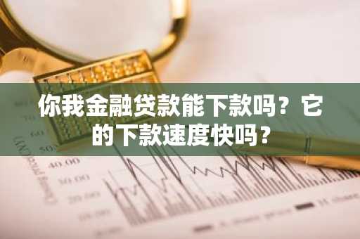 你我金融贷款能下款吗？它的下款速度快吗？