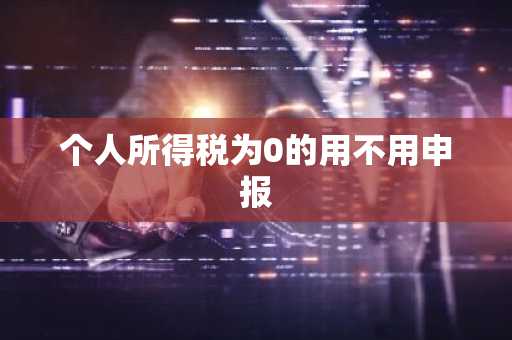 个人所得税为0的用不用申报
