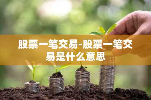 股票一笔交易-股票一笔交易是什么意思