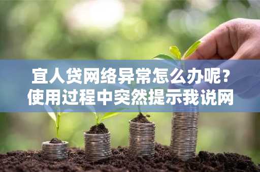 宜人贷网络异常怎么办呢？使用过程中突然提示我说网络异常。